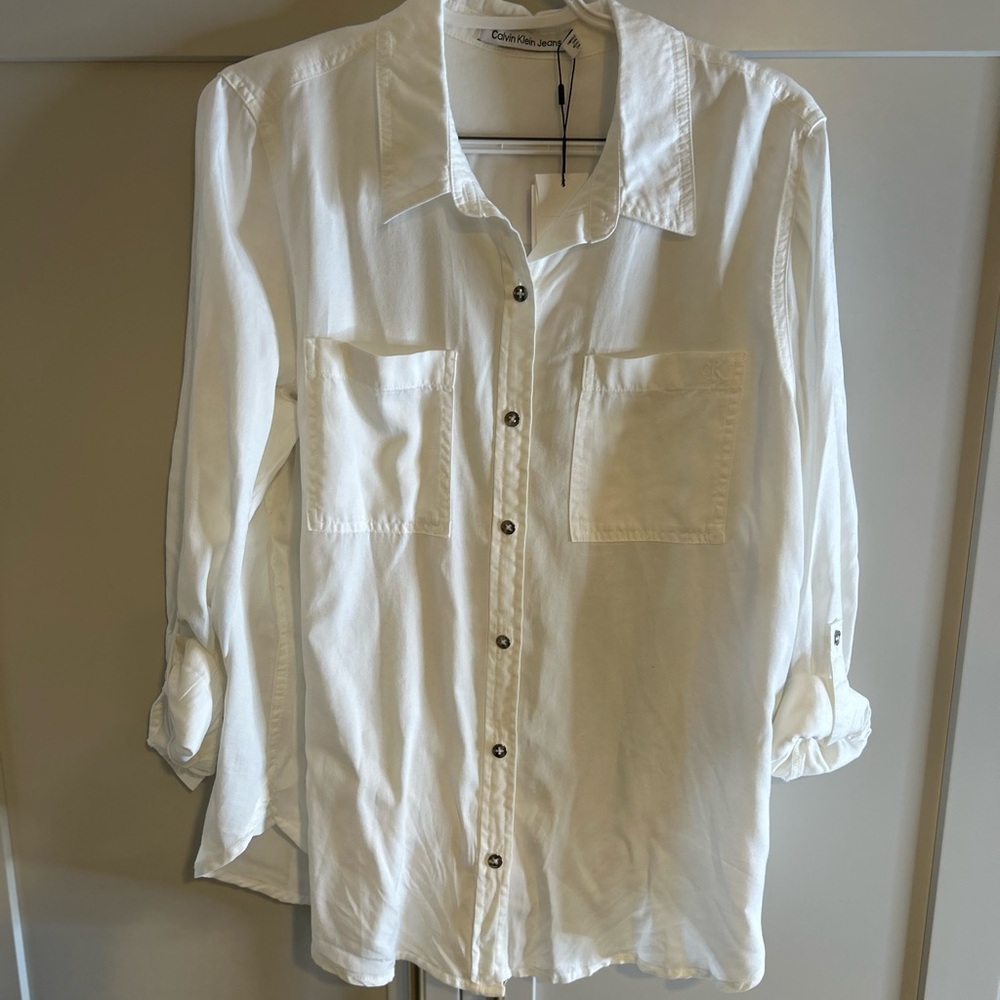 Casual White Button Up